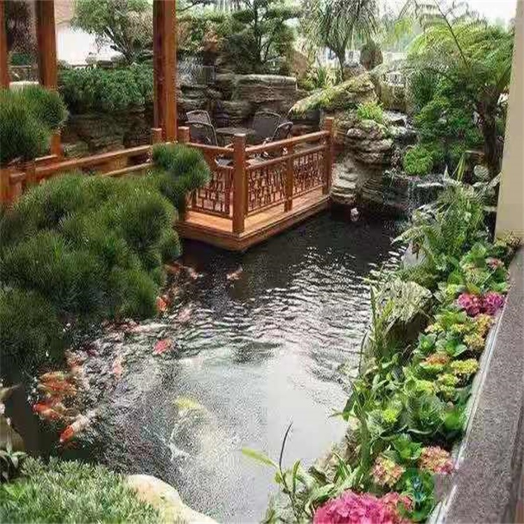 杜尔伯特别墅庭院景观设计鱼池